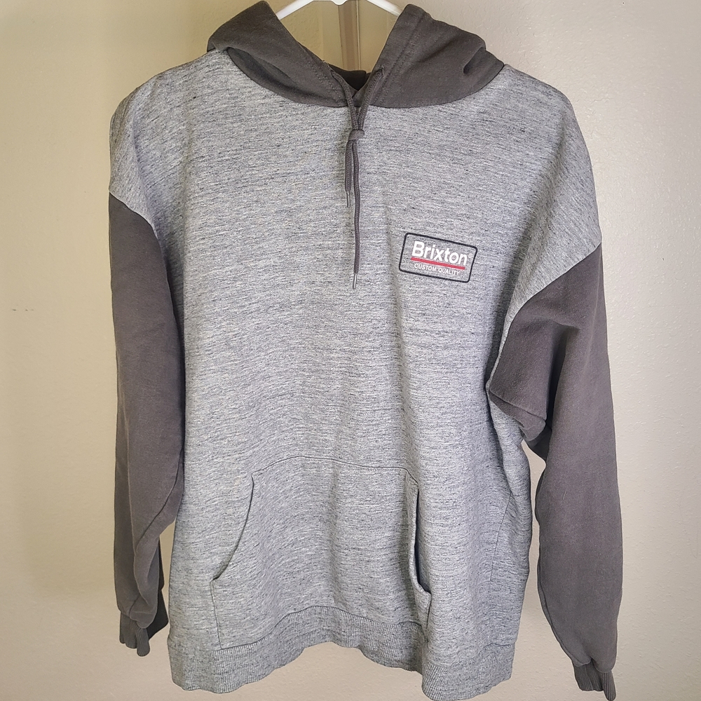 Brixton Gray and Dark Gray Hoodie